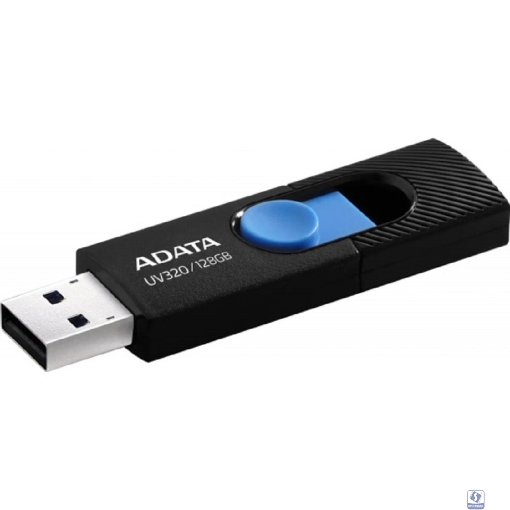 A-DATA Flash Drive 128GB <AUV320-128G-RBKBL> UV320, USB 3.2, черный/голубой