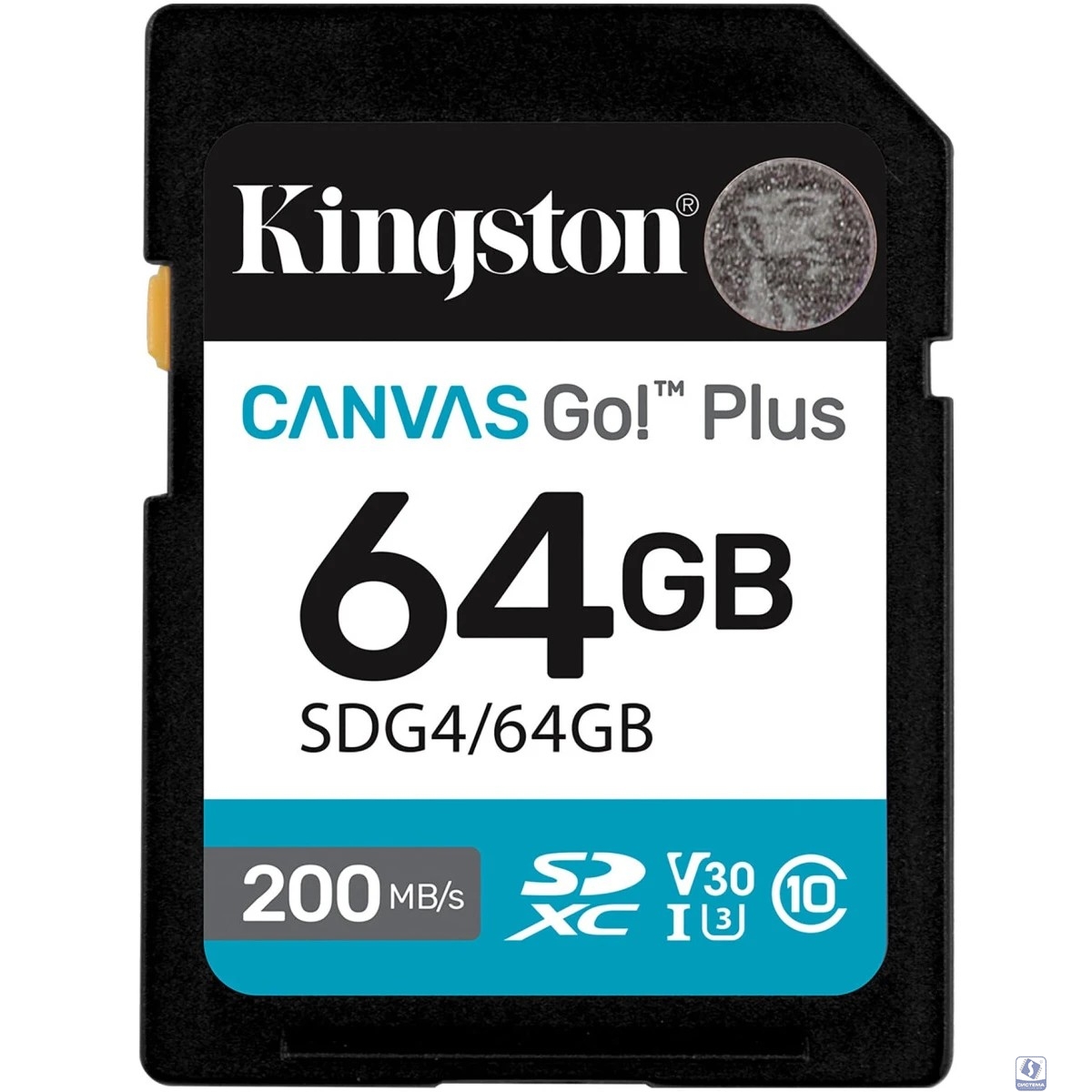 SecureDigital 64GB Kingston Canvas Go Plus G4 200R V30 