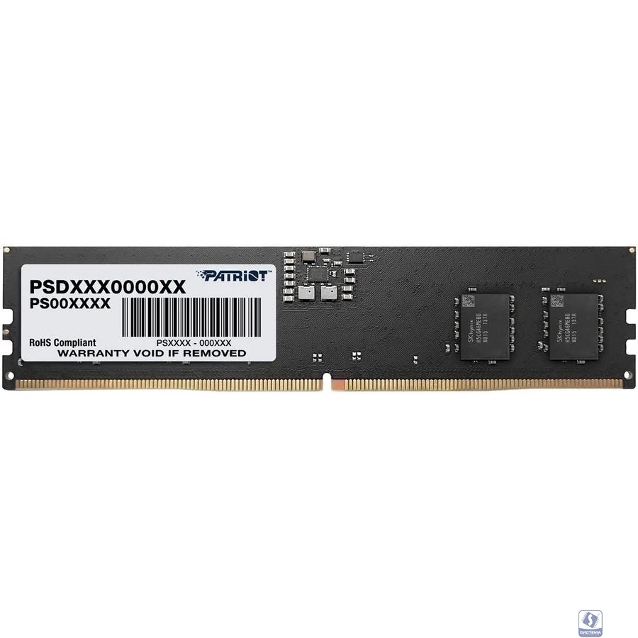 Patriot DDR5 DIMM 32Gb 5600MHz PSD532G56002 Signature RTL PC5-44800 CL46 ECC 288-pin 1.1В dual rank Ret