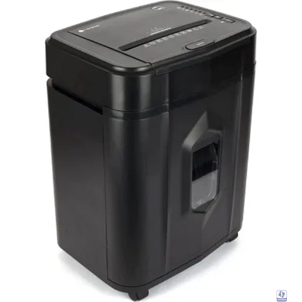 ГЕЛЕОС Уничтожитель документов АП23-4 черный с автоподачей (секр.P-4) перекрестный 145лист. 23лтр. скрепки скобы пл.карты