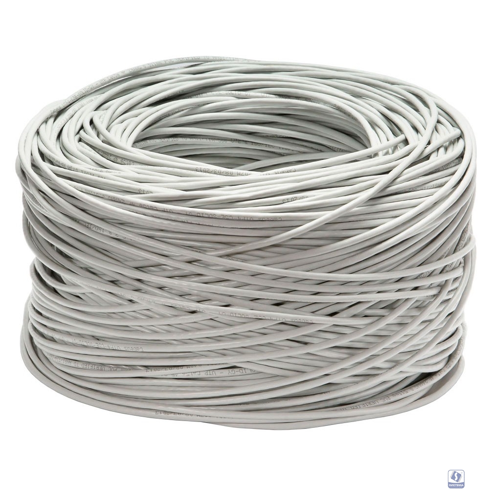 Cabeus FTP-4P-Cat.6-SOLID-GY Кабель витая пара экранированная FTP (F/UTP), категория 6, 4 пары (23 AWG), одножильный (305 м), PVC нг(А)-LS