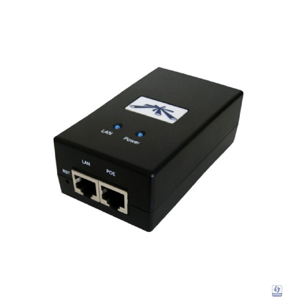 UBIQUITI POE-24-12W-G EU (Black) Блок питания с PoE, 220 VAC -> 24 VDC, 0.5А