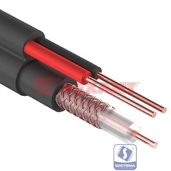 Rexant (01-4002) Кабель видеонаблюдения +2 жилы 100м  черный  (ККСП) 