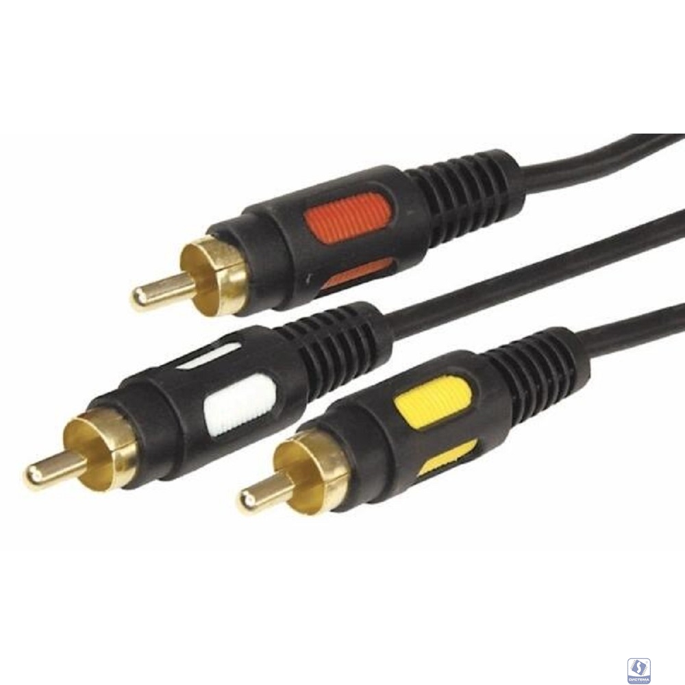 Rexant (17-0212) Шнур 3RCA Plug - 3RCA Plug  1.5М  (GOLD)