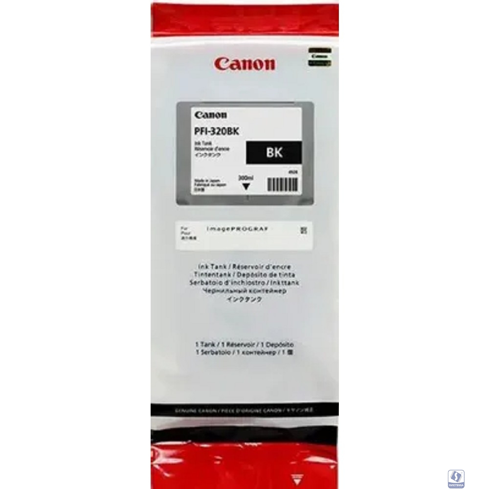 Canon PFI-320BK  Картридж  для Canon TM-200/TM-205/TM-300/TM-305, чёрный, 300 мл
