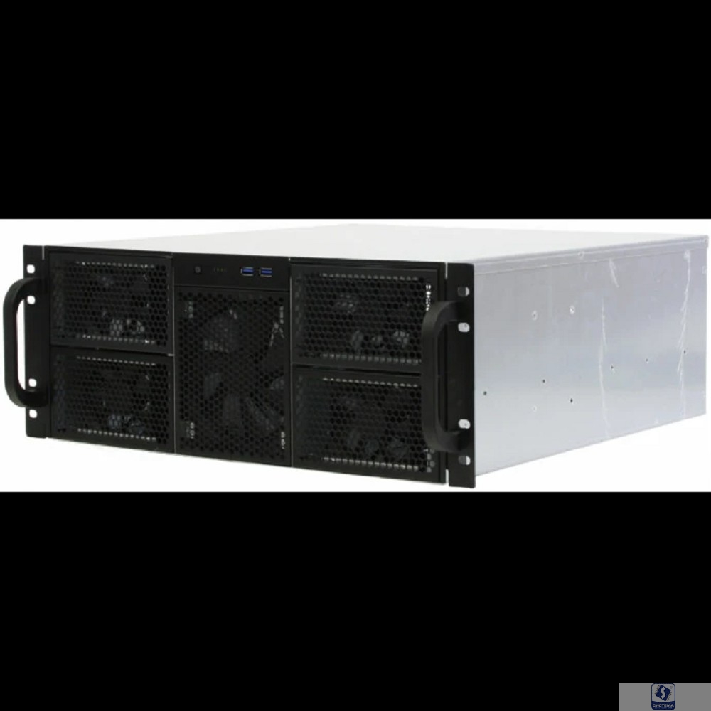 Procase RE411-D0H16-FC-55 Корпус 4U server case,0x5.25+16HDD,черный,без блока питания,глубина 550мм,MB CEB 12"x10,5", панель вентиляторов 3*120x25 PWM