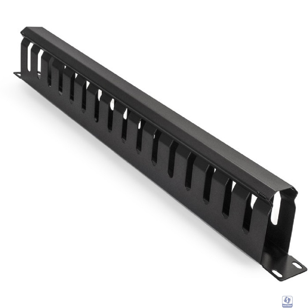 Exegate EX292872RUS Exegate EX292872RUS Кабельный органайзер ExeGate CM19-1U-16M-CV (горизонтальный 19" 1U, металлический, 2 окна в основании профиля, гребенка на 16 вырезов, глубина 45mm, с металличе