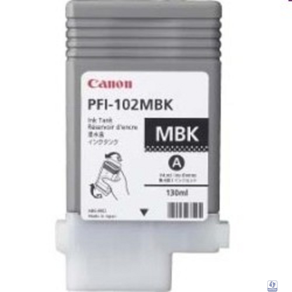 Canon PFI-102MBk 0894B001 Картридж для Canon iPF500/600/700, Матовый Черный, 130 мл.