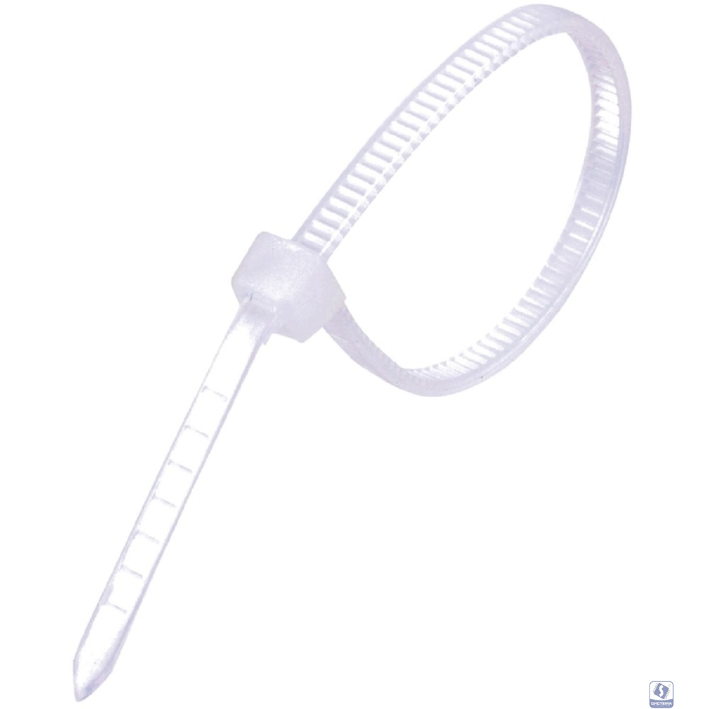 Exegate EX253850RUS Стяжка нейлоновая, неоткрывающаяся. Exegate <CV-200W>, 200мм, упак. 100шт White