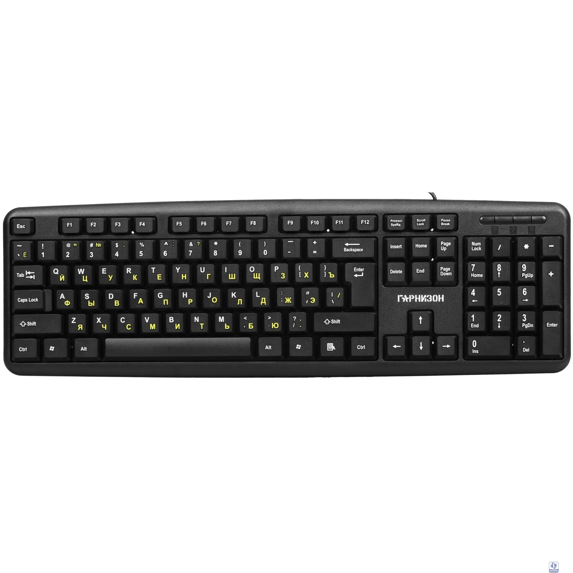 Гарнизон Клавиатура GK-100L, USB, черный, кабель 1.8м