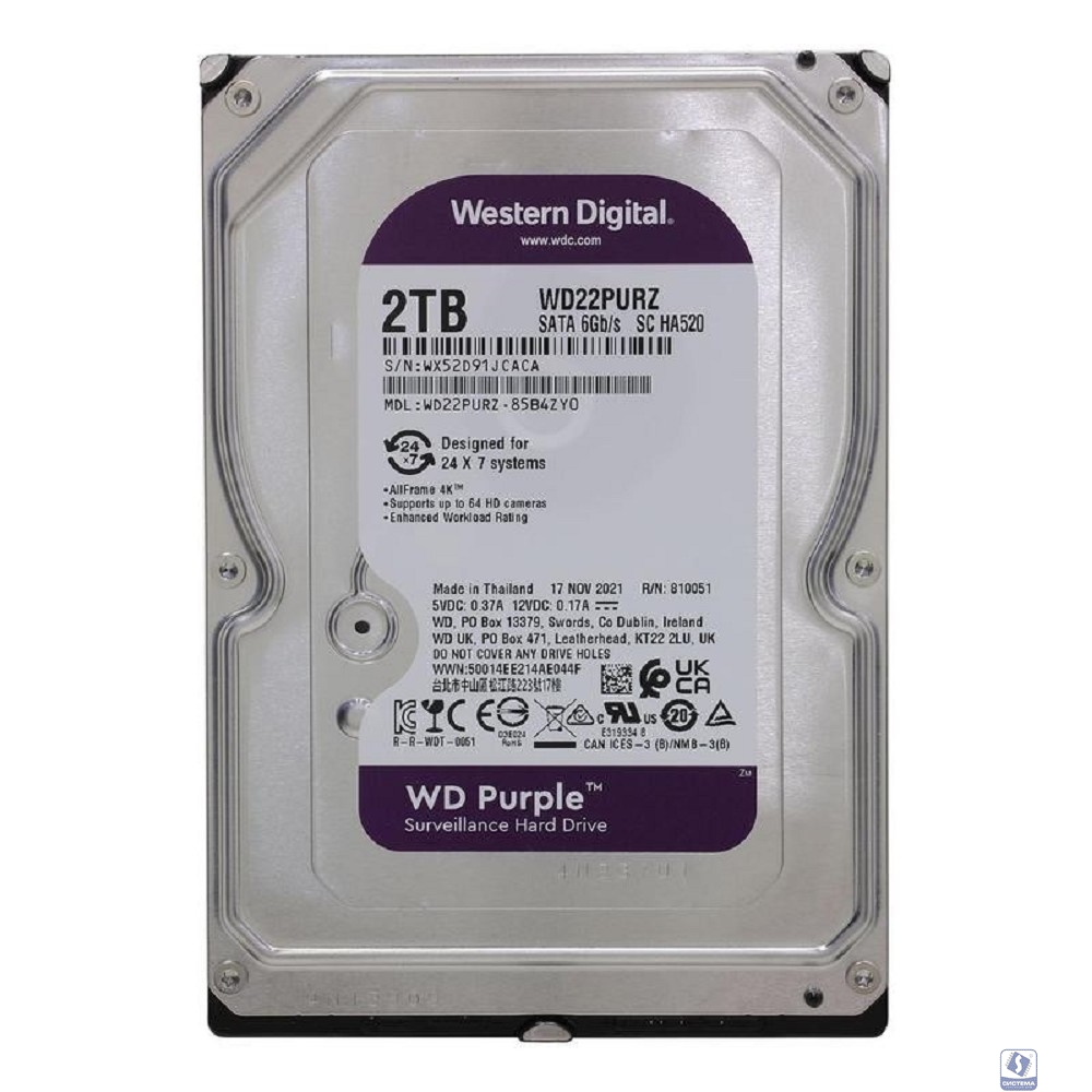 2TB WD Purple (WD22PURZ) 