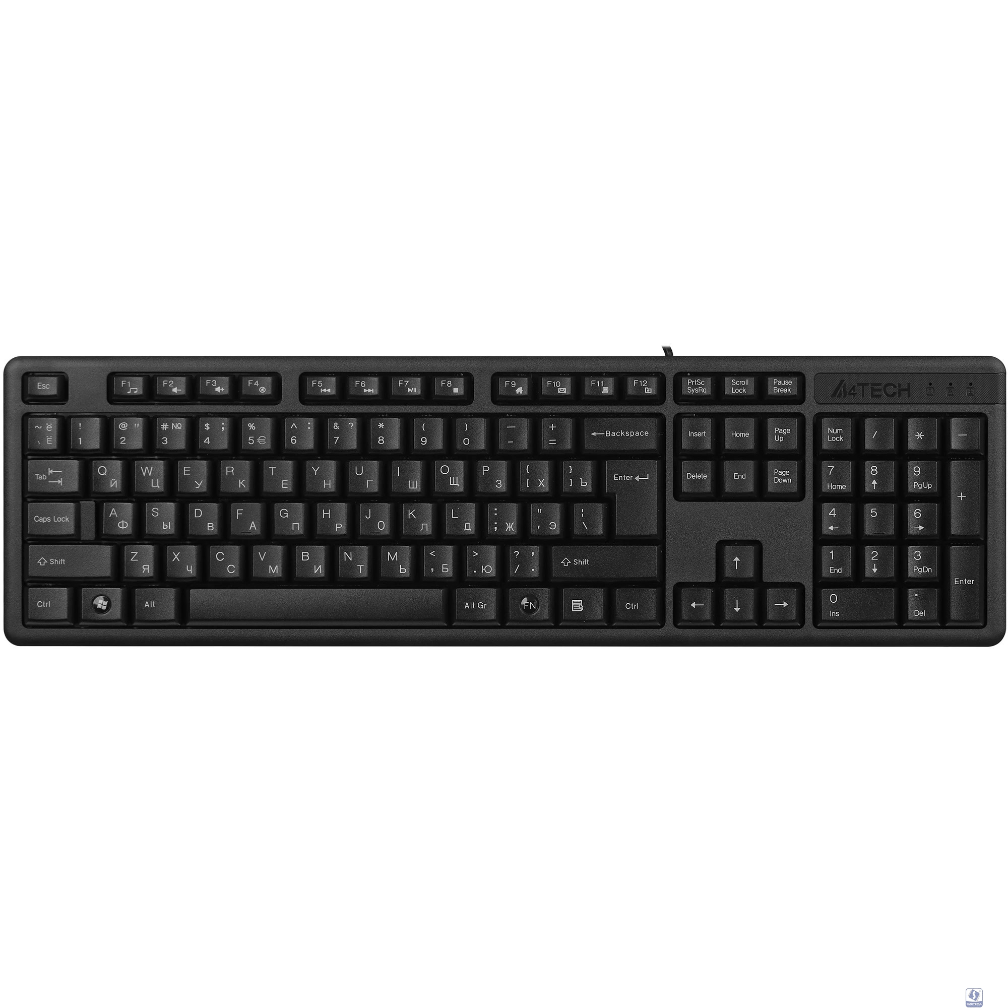 Повреждение упаковки Клавиатура A4Tech KR-3 черный USB