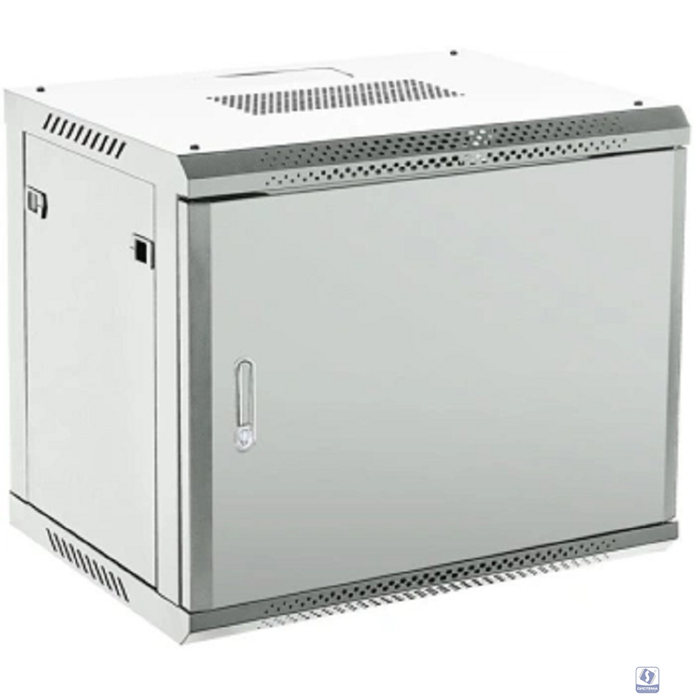 Rexant (04-0966-121) Настенный телекоммуникационный шкаф 19" 9U 600?600мм, дверь металл, с задней стенкой, разборный, серый (RAL 7035)