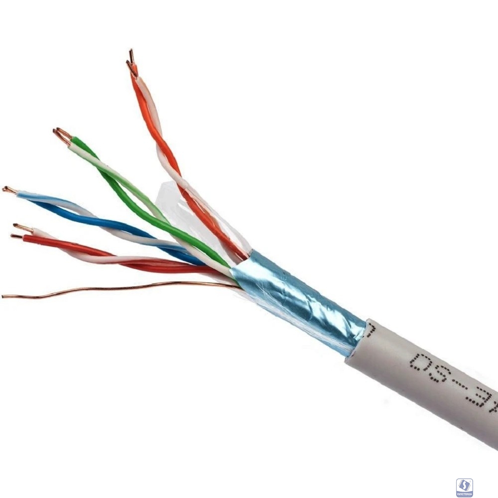 Cablexpert [FPC-5004E-SOL] Кабель FTP 5e, 4 пары, 0.48мм, CAA, 305м серый 