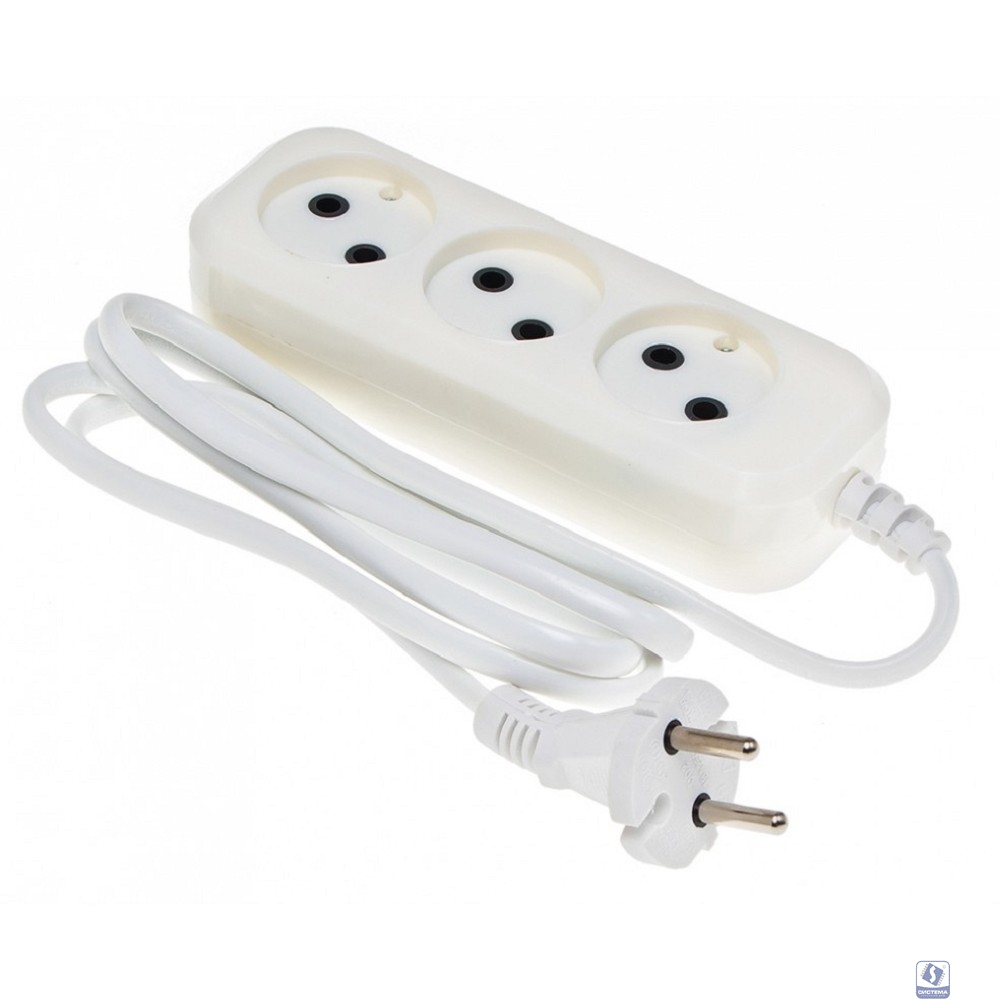 BURO Сетевой удлинитель 3 розетки,1.5 метра, (BU-PSL3.1/W), белый (пакет ПЭ) 