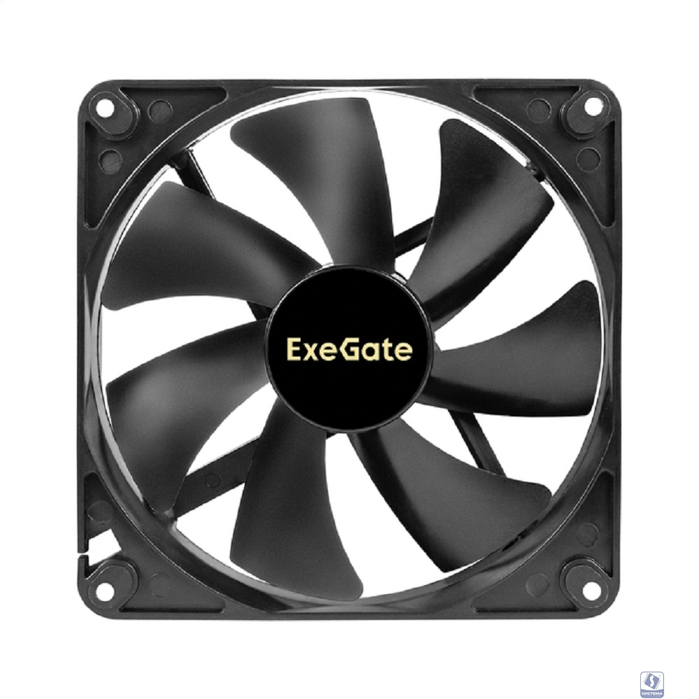 Exegate EX297100RUS Вентилятор 12В DC ExeGate ExtraPower EP14025B3P (140x140x25 мм, 2-Ball (двойной шарикоподшипник), 3pin, 1600RPM, 31dBA)
