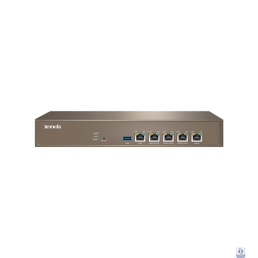 TENDA G1 Корпоративный маршрутизатор, до 1000 Мбит/с, до 100 устройств, WAN 4x 1Гбит/с, USB2.0х1