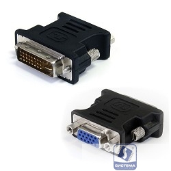 ORIENT Переходник C393 (B), DVI-I M (24+5) -> VGA 15F, позолоч.разъемы, черный (30326)