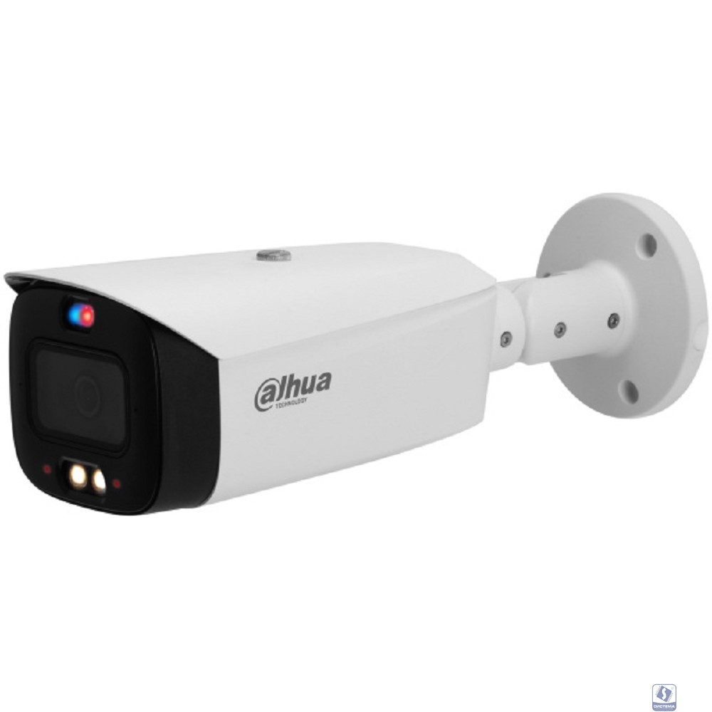DAHUA DH-IPC-HFW3849T1P-AS-PV-0280B-S5 Уличная цилиндрическая IP-видеокамера TiOC с ИИ и активным сдерживанием 8Мп, 1/2.7” CMOS, объектив 2.8мм, видеоаналитика, ИК 30м, LED 30м, IP67