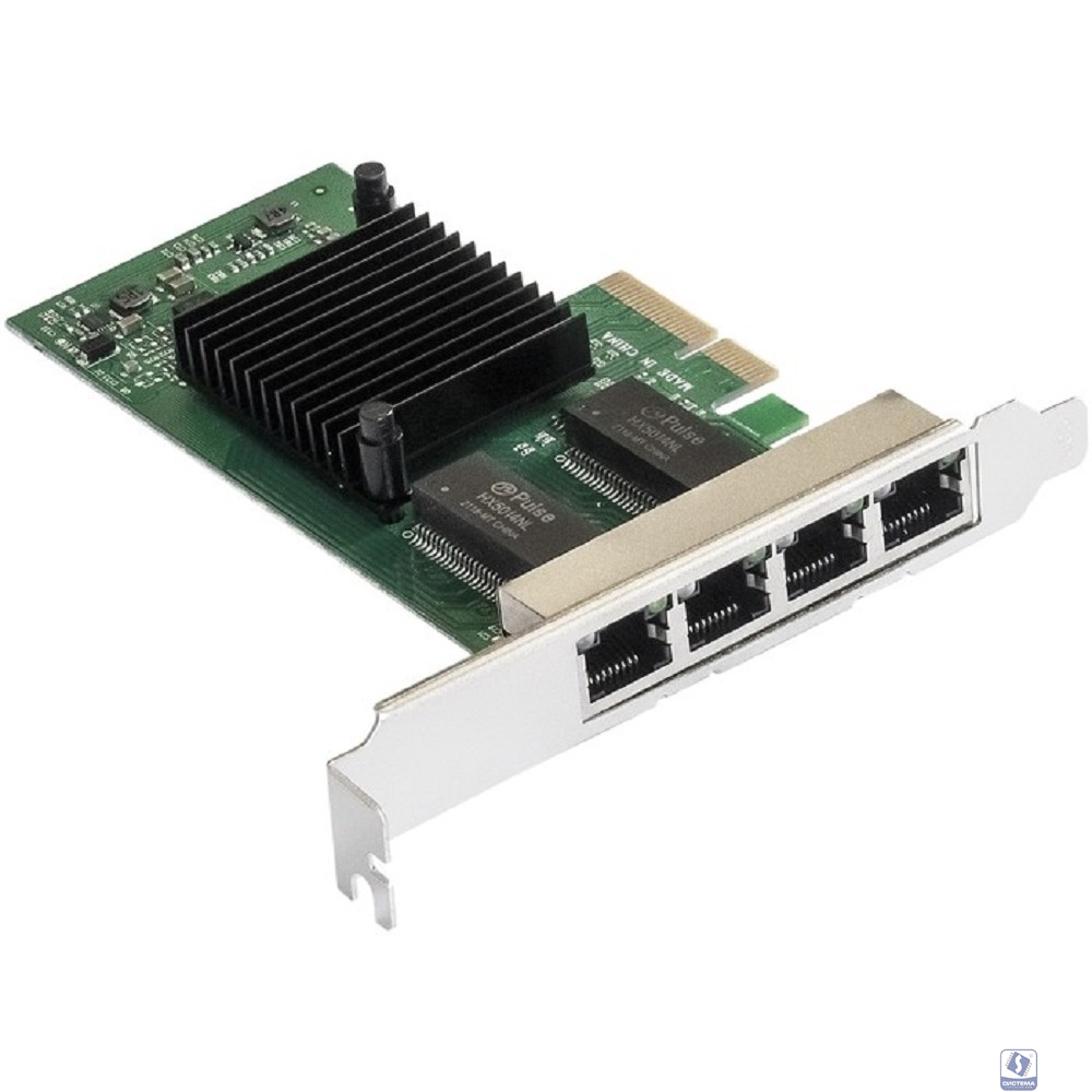 Exegate EX292508RUS Сетевой адаптер ExeGate EXE-I350-T4V2 (PCI-E x4 v2.1, порты 4xRJ45 (медные), 10/100/1000Mbps, Gigabit NIC Intel Chipset NHI350AM4) Exegate EX292508RUS Сетевой адаптер ExeGate EXE-I350-T4V2 (PCI-E x4 v2.1, порты 4xRJ45 (медные), 10/100/1000Mbps, Gigabit NIC Intel Chipset NHI350AM4)