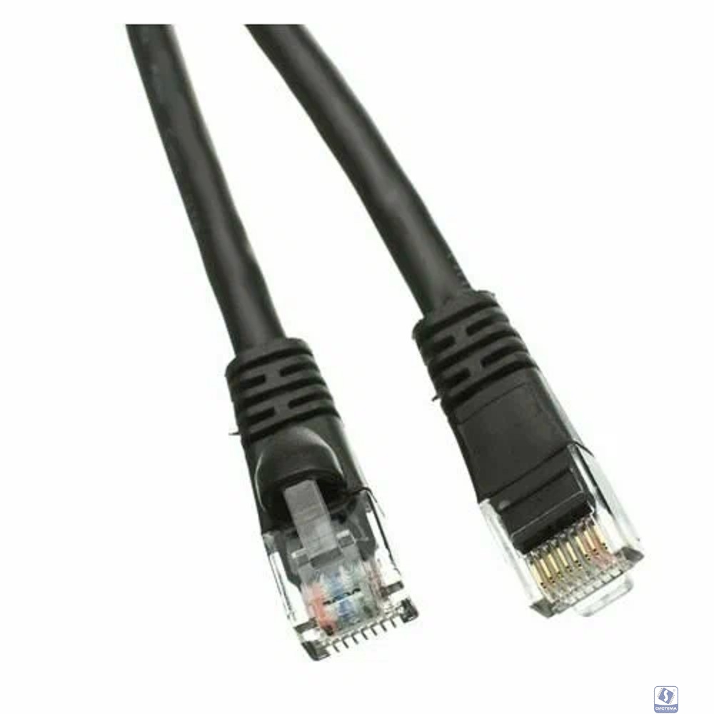 Патч-корд Bion [BPC-U5E101-3M-BK] U/UTP, Cat.5e, AWG 26 (7/0,16мм), CCA, многожильный, PVC, 3м, черный