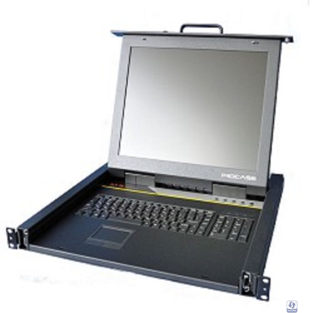 ProCase E1716 Консоль однорельсовая , КВМ 16 порт, LCD 17'', single rail console KVM 16 port, LCD D-Sub, USB, разрешение 1280*1024, 16 кабелей