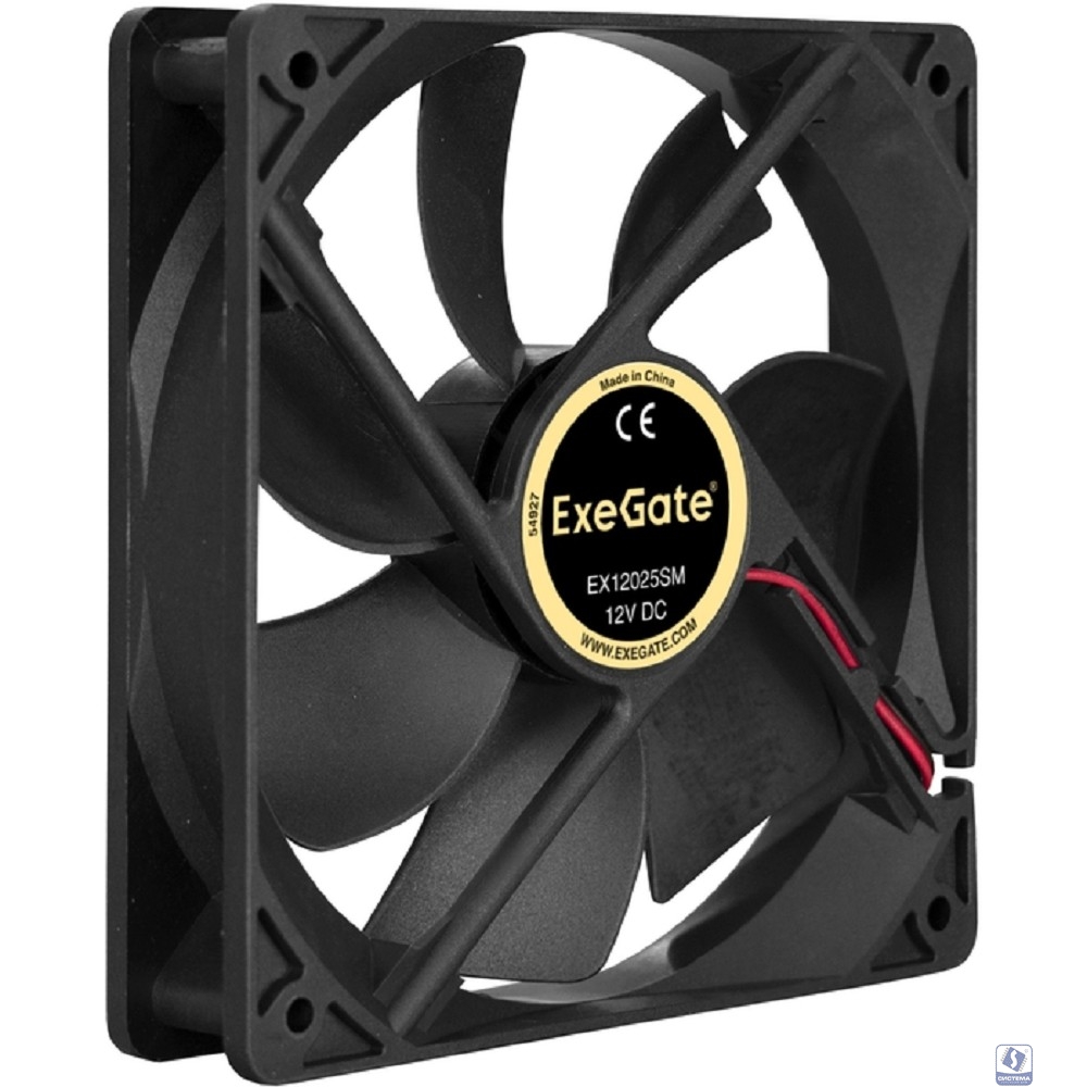 Exegate EX283394RUS Вентилятор ExeGate EX12025SM, 120x120x25 мм, подшипник скольжения, Molex, 1200RPM, 19dBA