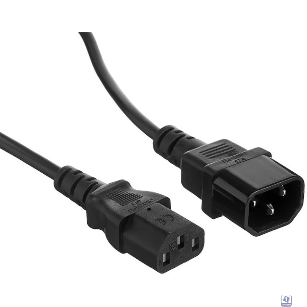 Exegate EX297767RUS Кабель питания Special EC-0,5S (C13->C14, 3*1.0mm2, CCA, черный, 0.5м)