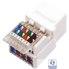 Rexant (03-1011) Модуль Keystone Jack RJ-45(8P8C), UTP, CAT 5e, тип 180 градусов, белый