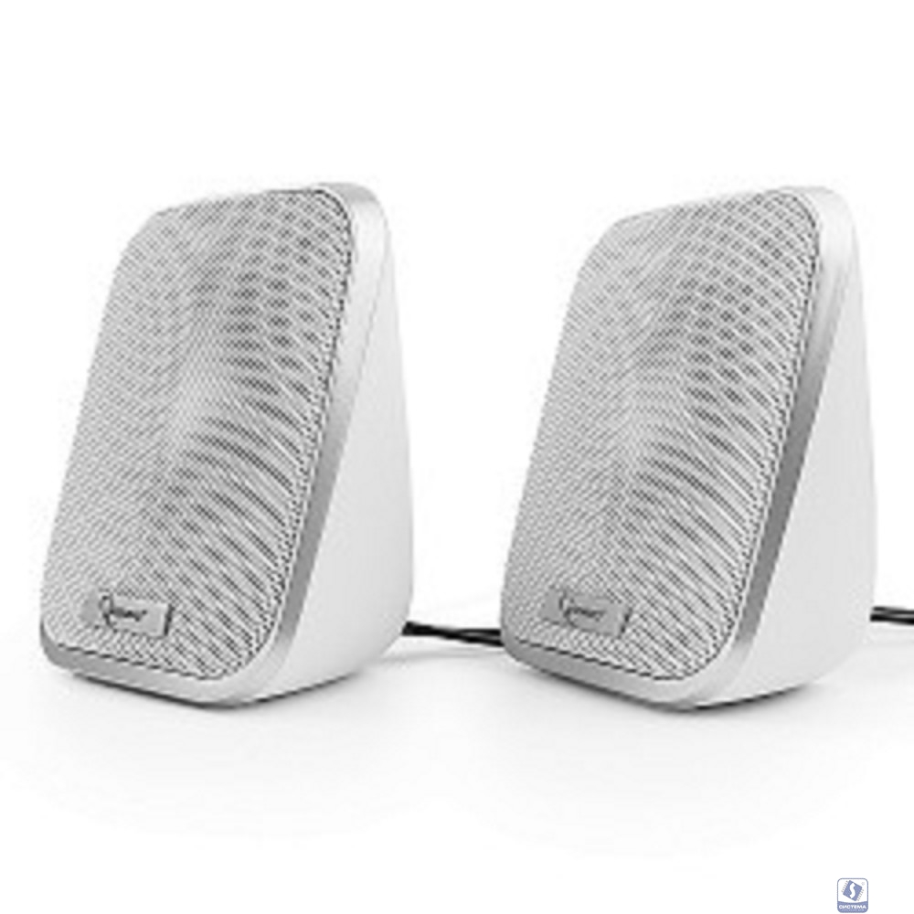 Повреждение упаковки Акустич. система 2.0 Gembird SPK-100-W, белый, 6 Вт, регулятор громкости, USB-питание					