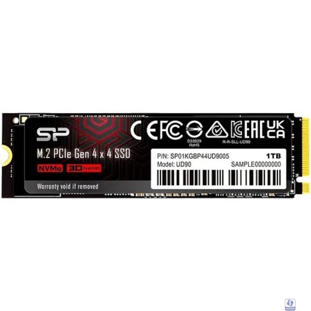 Silicon Power SSD UD90 SP01KGBP44UD9005 1ТБ, M.2 2280, PCIe 4.0 x4, NVMe, M.2