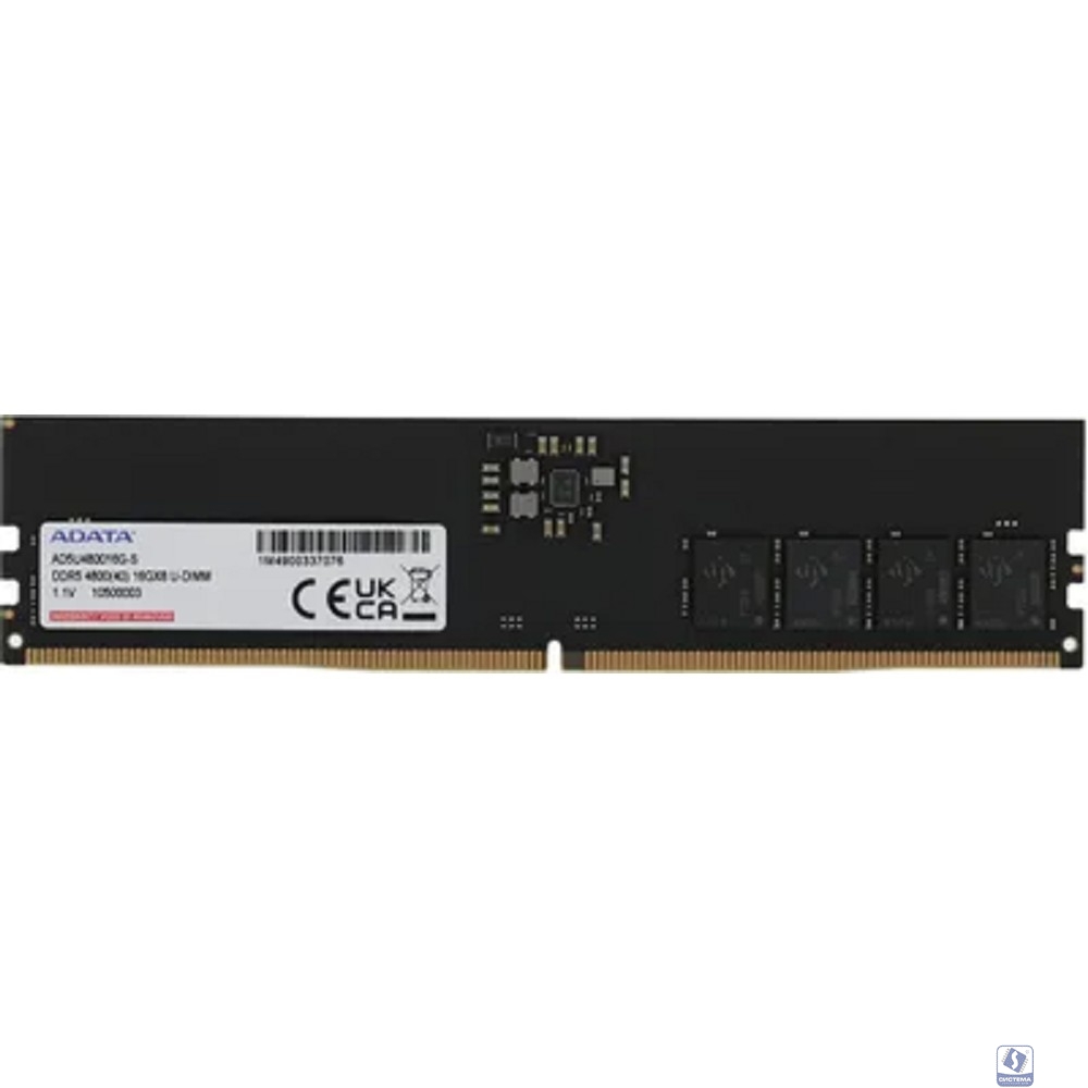 A-data DDR5 DIMM 16Gb 4800MHz AD5U480016G-S RTL PC4-25600 CL40 288-pin 1.1В single rank