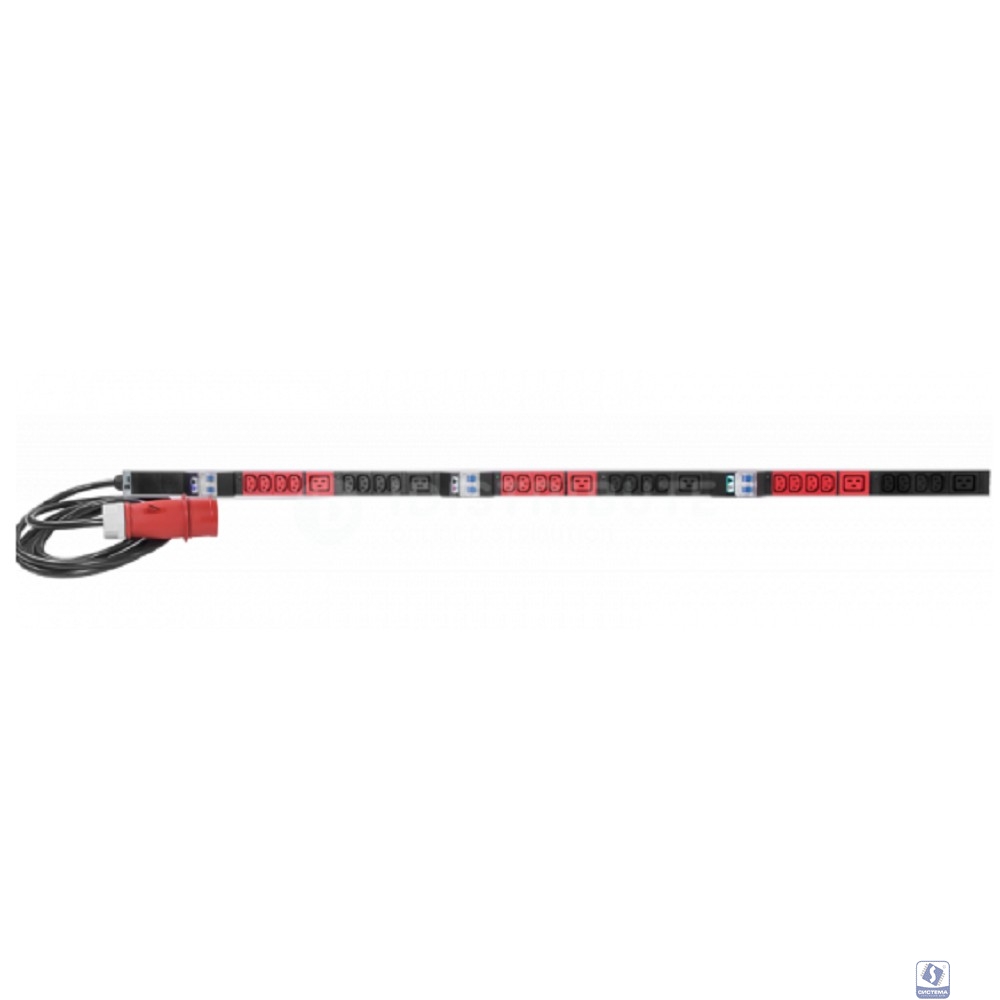 REM Верт блок розеток Rem-2MC,LINUX,мониторинг,измерение,3~32A,авт,36C13,6C19,2100мм,вх IEC309,шнур 3м