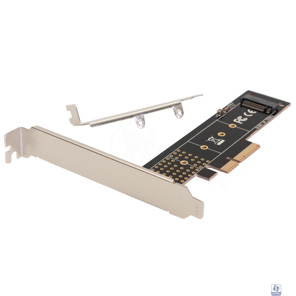 ORIENT C300EN, Переходник PCI-Ex4->M.2 M-key NVMe SSD, тип 2230/2242/2260/2280/22110, 2 планки крепления в комплекте (33294)