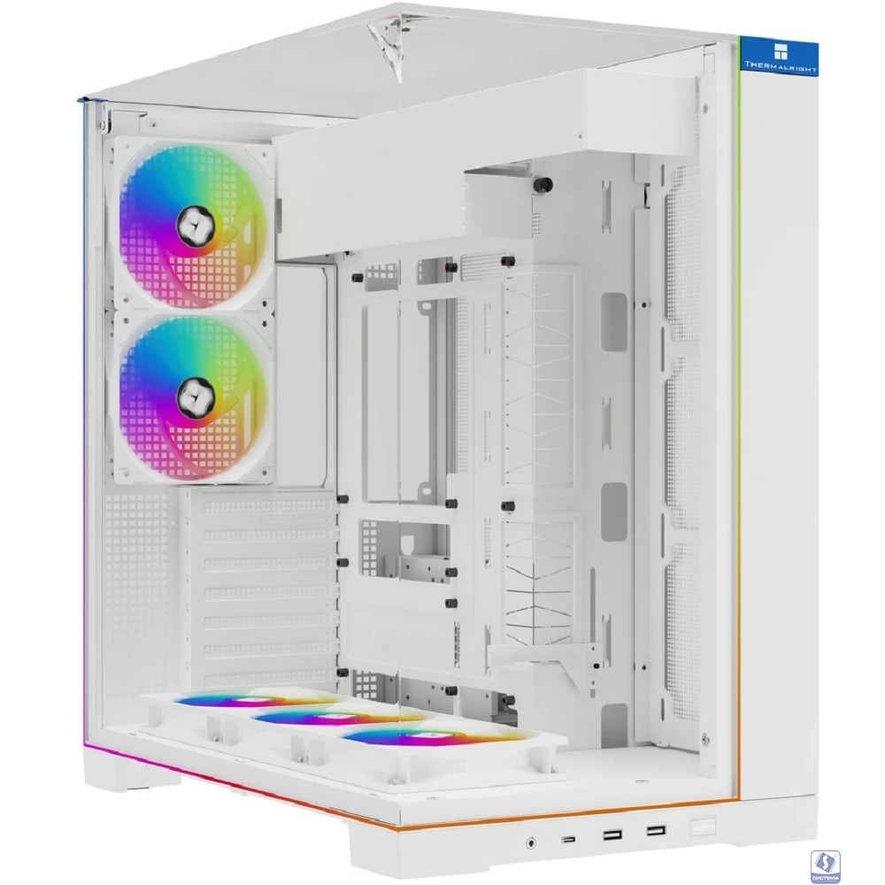 Thermalright Корпус TR-A70 ARGB White FAN5-C / TG / 5 x120mm ARGB PWM Fans / ARGB Strip / USB TYPE-C / ATX  / TRA70AF5CW