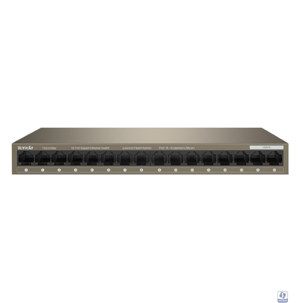 TENDA TEG1016M Коммутатор настольный 16-Ports 10/100/1000 Base-T Gigabit Switch