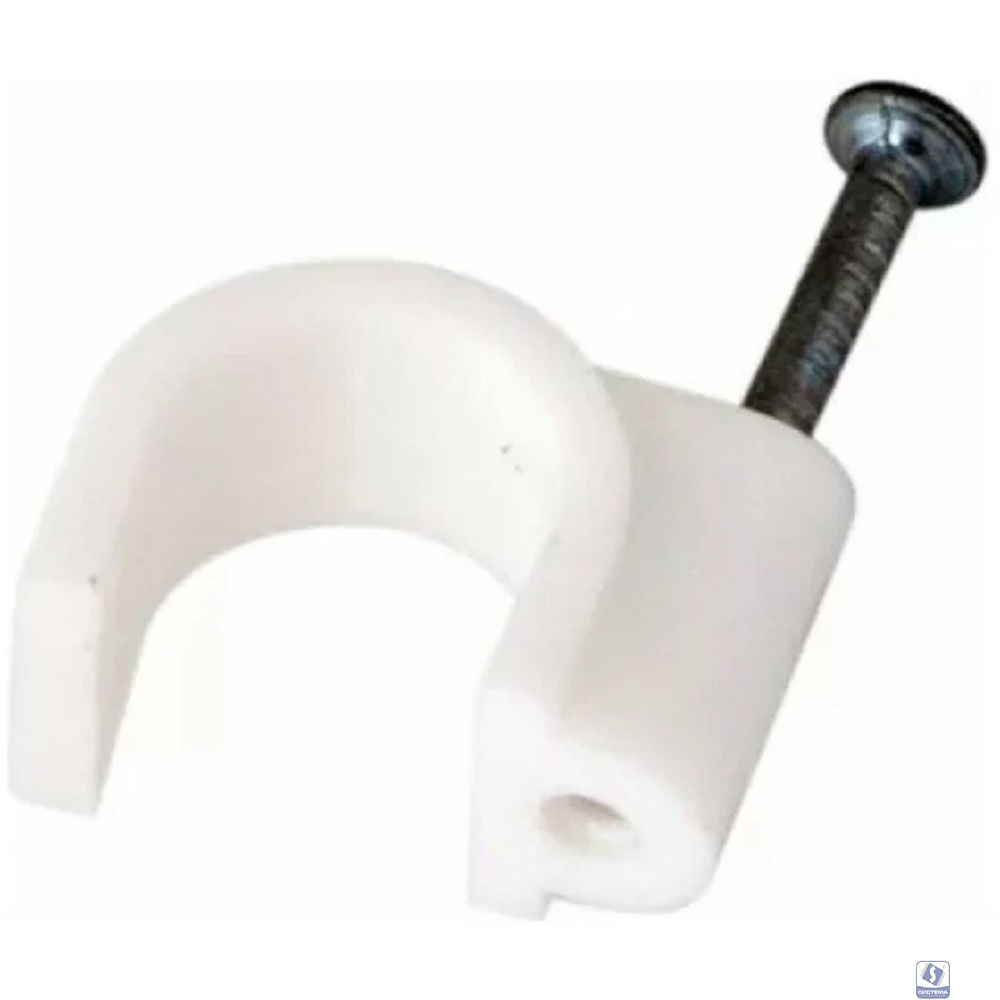 Rexant (07-4010) Крепеж кабеля круглый 10мм, белый (50 шт/уп)