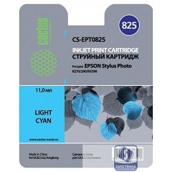 Cactus EPT0825 Картридж струйный CS-EPT0825 светло-голубой для Epson Stylus Photo R270/290/RX590 (11,4ml)
