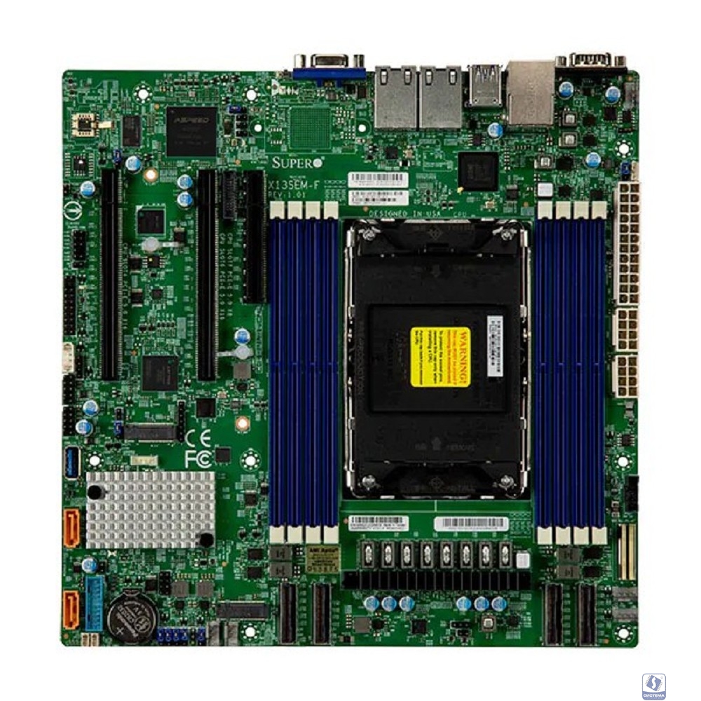 Supermicro MBD-X13SEM-F-B 1xLGA-4677, Intel Xeon SP gen 4, Intel C741, 8x DDR5 4800/4400/4000 MHz. 2x1Gbe Base-T i350+1xMgmt LAN, 10xSATA3, 2xSATA-DOM, 5xUSB 3.2,  2xPCI-Ex16+1xPCI-E x8+4xMCIO x8, 2xM