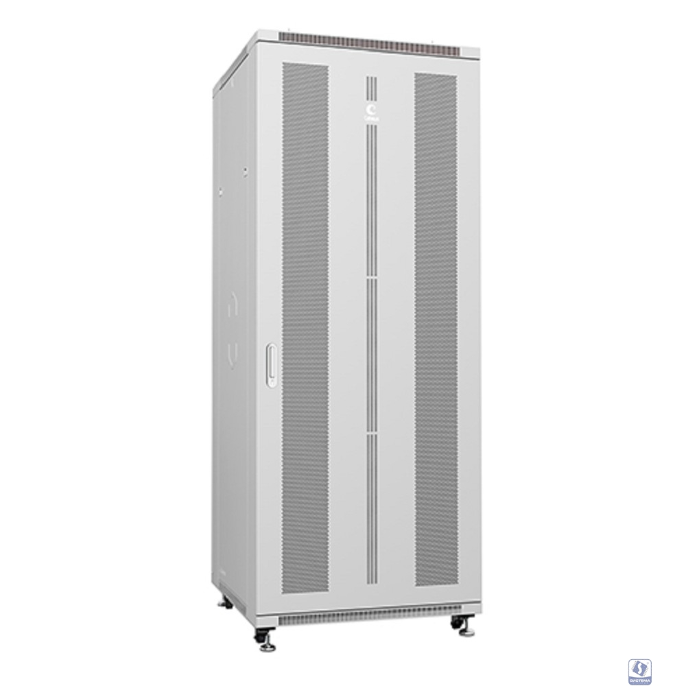 Cabeus ND-05C-42U80/80 Шкаф монтажный телекоммуникационный 19" напольный для распределительного и серверного оборудования 42U 800x800x2055mm (ШхГхВ) передняя и задняя перфорированные двери, ручка с за