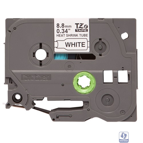 Brother HSE-221 Трубка термоусадочная 8,8 мм x 1,5 м черный на белом фоне (HSE221)