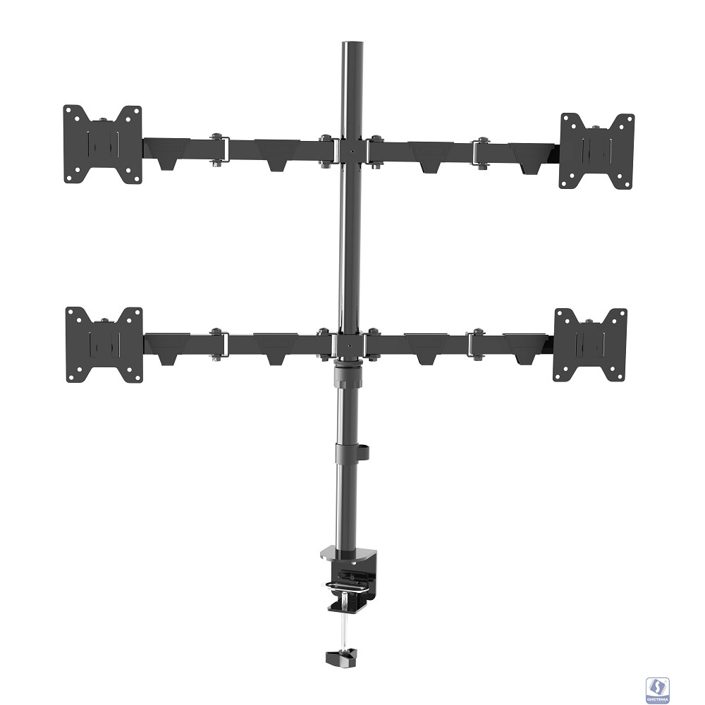 Wize [WDM4-26] Настольное крепление для четырех мониторов 14"-26", VESA 75x75, 100x100, макс. нагрузка 10 кг