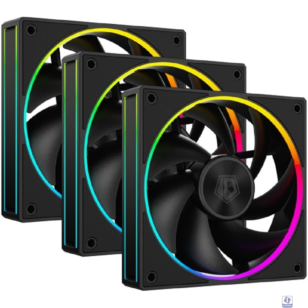 Case fan ID-Cooling AF-127-ARGB-K Trio ARGB 120мм черный 4-pin 30дБ (упак.:3шт) Ret