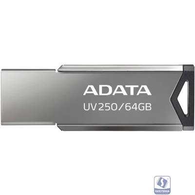A-DATA Flash Drive 64GB UV250 AUV250-64G-RBK USB2.0 серебристый