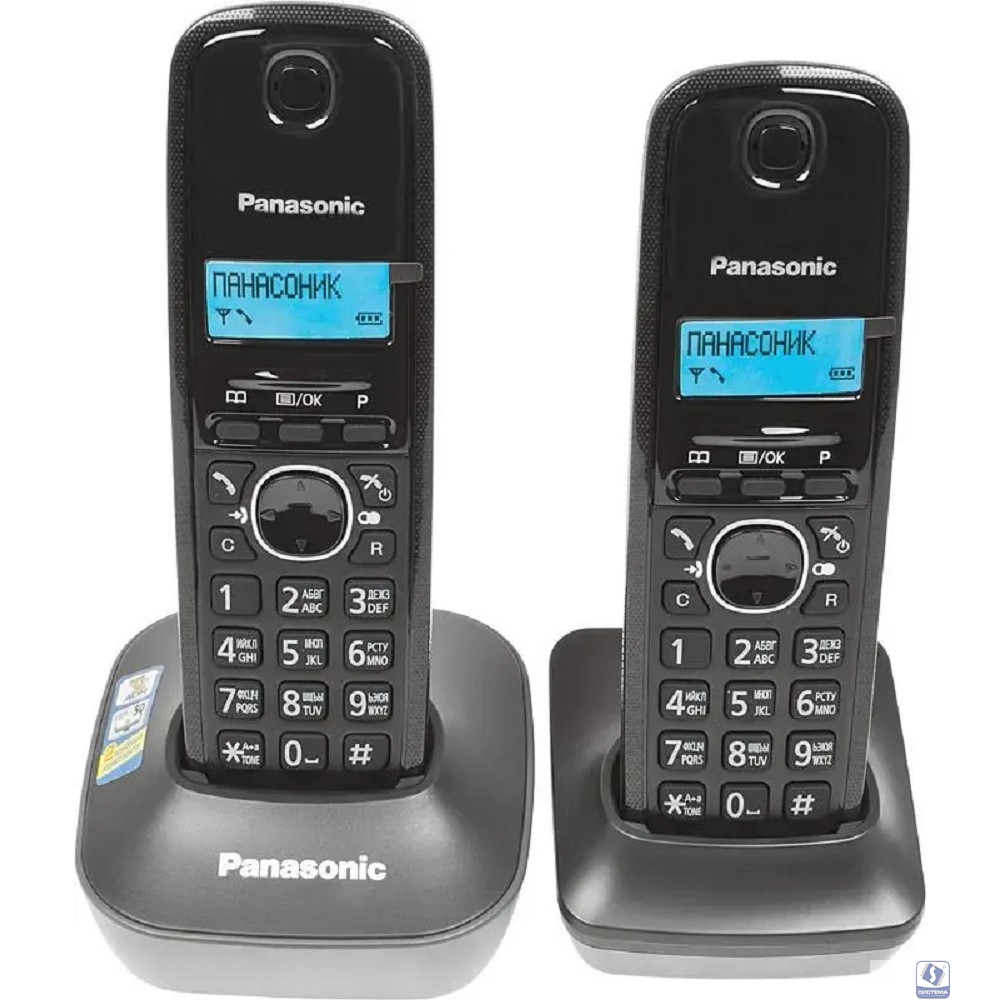 Panasonic KX-TG1612RUH (серый)  