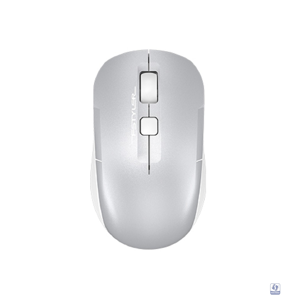 Мышь A4TECH Fstyler FB26CS Air2, оптическая, беспроводная, USB, серебристый и белый [fb26cs air2 icy white]