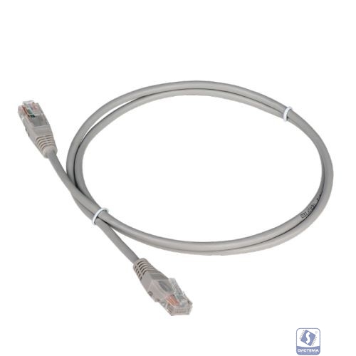 Патч-корд TWT UTP кат.5e, с заливными колпачками, 0.15 м, серый