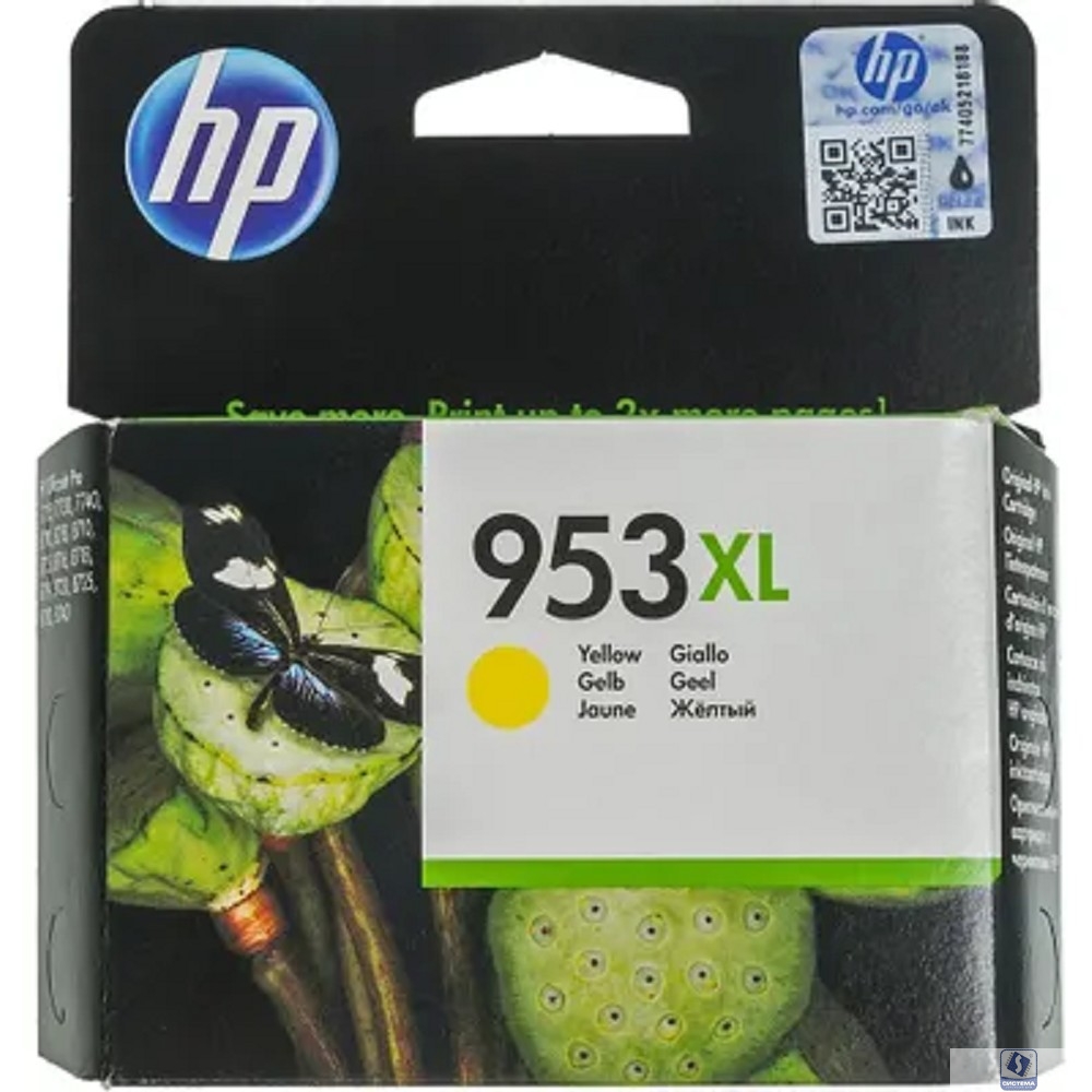HP F6U18AE Картридж струйный  №953XL желтый 