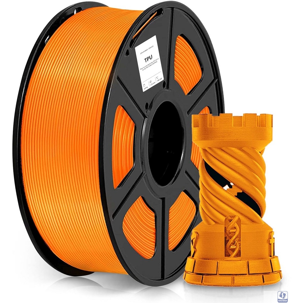Пластик для принтера 3D Cactus CS-3D-TPU-0.8KG-ORANGE TPU d1.75мм 0.8кг 1цв.
