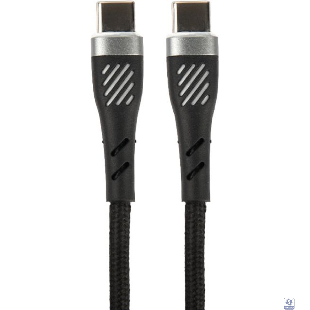 PERFEO Кабель USB C вилка - C вилка, 60W, черный, длина 1 м., POWER (C1105)